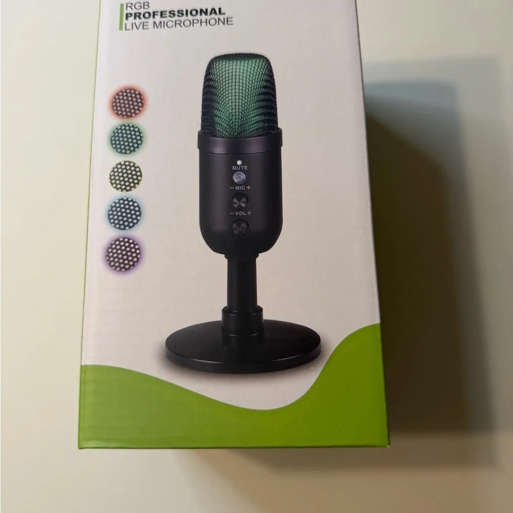 Gianni Bini Live Microphone - Black with Green Mesh (V)